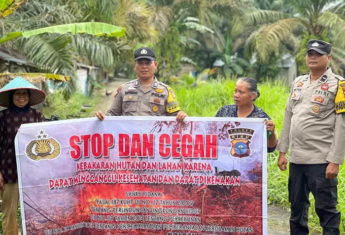Polsek Pangean Polres Kuansing Sosialisasi Cegah dan Antisipasi Karhutla